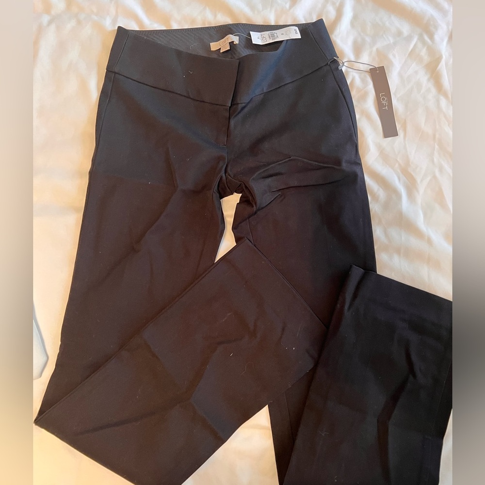 Loft “zoe” boot cut work pants - black  sz 00